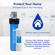 Express Water Carbon Whole House Water Filter – Home Water Filtration System – Charcoal Filter – includes Pressure Gauge, Easy Release, and 1” Inch Connections
