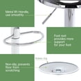 thumbnail image 5 of Silver Bar Stools Set of 2, 360° Swivel Round Adjustable Counter Height Bar Stools, Industrial Backless Metal Bar Chairs for Kitchen Island with Footrest, 5 of 8