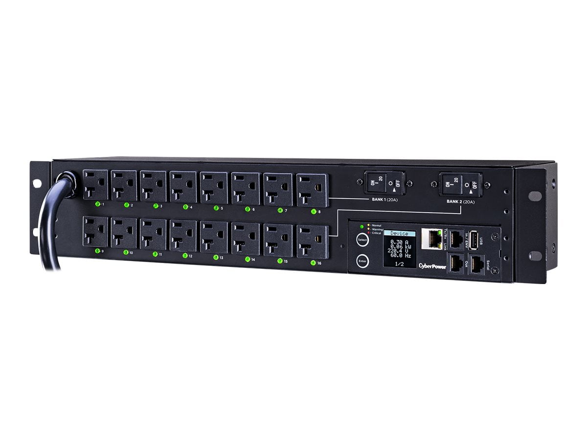 CyberPower Switched PDU41008 Power distribution unit (rackmountable) AC 200240 V 1phase CyberPower Switched PDU41008 Power distribution unit (rackmountable) AC 200240 V 1phase