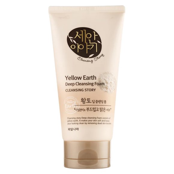 LENITH Kwailnara Crema limpiadora facial de espuma profunda natural de arcilla amarilla coreana tipo 5.19 oz para varios tipos de piel Limpiador facial espumoso coreano - Arcilla amarilla