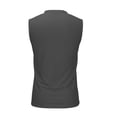 thumbnail image 5 of Antinious Men Stripe Sleeveless Crewneck Summer Button Pocket Tank Tops, 5 of 5