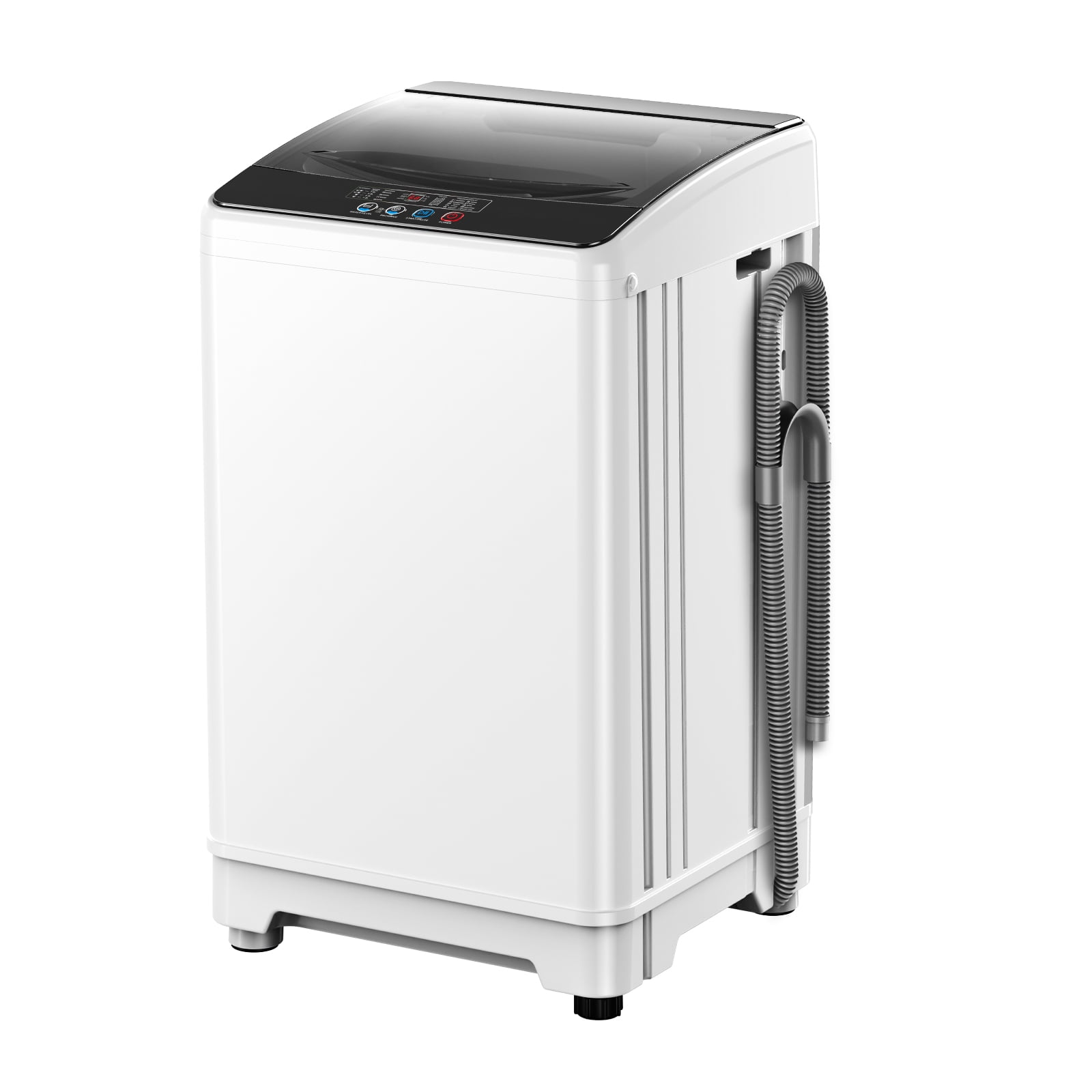 TABU Washer and Dryer Set, 17.6LBS Full Automatic Washing Machine & 2.6 Cu.Ft Portable Clothes Dryer Combo (White)