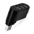thumbnail image 3 of Cable adaptador divisor de 3 puertos USB 2.0 Hub giratorio de 180° para PC y portátil (negro), 3 of 4