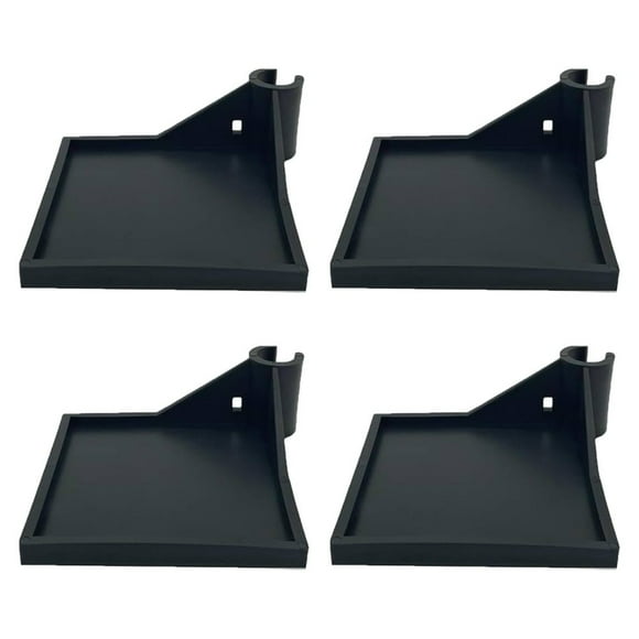 Lefu 4-pack black grow tent corner racks for hygrometers, cameras and equipment