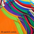 thumbnail image 2 of Elcoho, paquete de 30, 15 colores, delantales de tela para artistas no tejidos para niños, delantal reutilizable para niños en edad preescolar para pintar, cenar y manualidades Elcoho Elcoho, 2 of 2