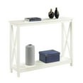 thumbnail image 3 of Pemberly Row Modern Console Table with Shelf in Ivory Wood Finish, 3 of 5