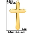 thumbnail image 3 of Stainless Steel Classic Plain Christian Cross Religious Church Prayer Pendant Necklace, 3 of 5