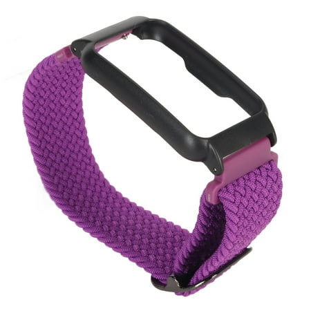 Nylon Watchband Replacemen Wirstband Adjustable Sports Breathable Watchband with Case for Oppo Free Purple with Black Case watch strap watch battery replacement tool kit