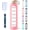 Pink, variant on 32 Oz Borosilicate Glass Water Bottle with Time Marker Reminder Quotes, 1 Liter Leak Proof   Motivational Water Bottles with  Sleeve and  Lid (Sky Blue)