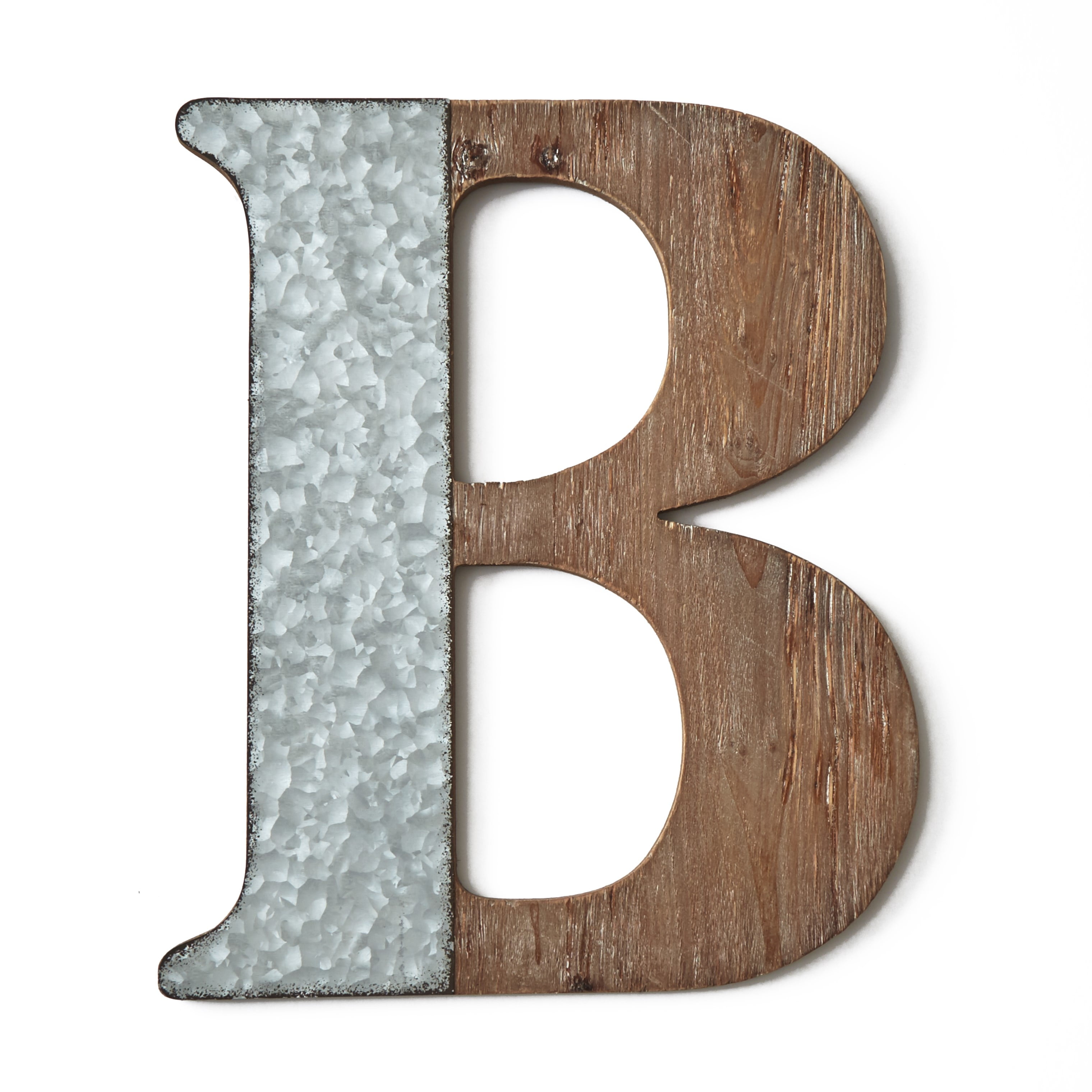 Wood & Metal Wall Letters Decorative Galvanized Rustic Wall Art