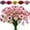 Pink, variant on Sinhoon 8 Bundles Fake Flowers Outdoor Silk Flower UV Resistant Faux Flowers Shrubs Plastic Artificial Flower Outside Fake Plants for Hanging Planters Porch Home Window Spring Summer Decor(Deep Red)