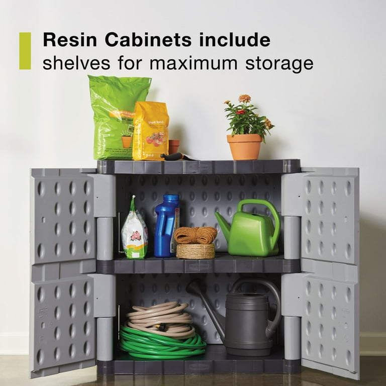 キャビネット2/2 Rubbermaid Small Utility Garage Storage Cabinet, Lockable with