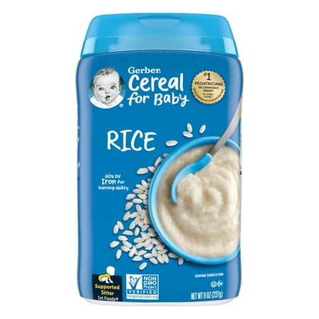UPC: 0015000070007 | Gerber 1st Foods Cereal for Baby Baby Cereal Rice 8 oz Canister