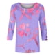 thumbnail image 3 of Camisetas Casuales de las Mujeres Impresas 3/4 Manga Blusa Cuello Redondo Estante de Imitación, Moda Casual Top para las Mujeres, 3 of 5