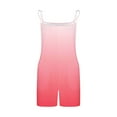 thumbnail image 5 of QATAINLAV Summer Rompers for Women 2025 Gradient Print Cute Short Jumpsuits Spaghetti Strap Sleeveless One Piece Shorts Beach Vacation Clothes Pink XL Mother's Day Gifts, 5 of 6