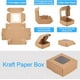 thumbnail image 5 of Paquete de 28 cajas de papel kraft con ventana transparente, 8,6 x 8,6 x 3,6 cm. Caja de regalo de papel para obsequios de fiesta, dulces, repostería y regalos para festivales., 5 of 9