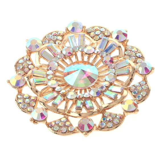 Crystal Flower Brooch