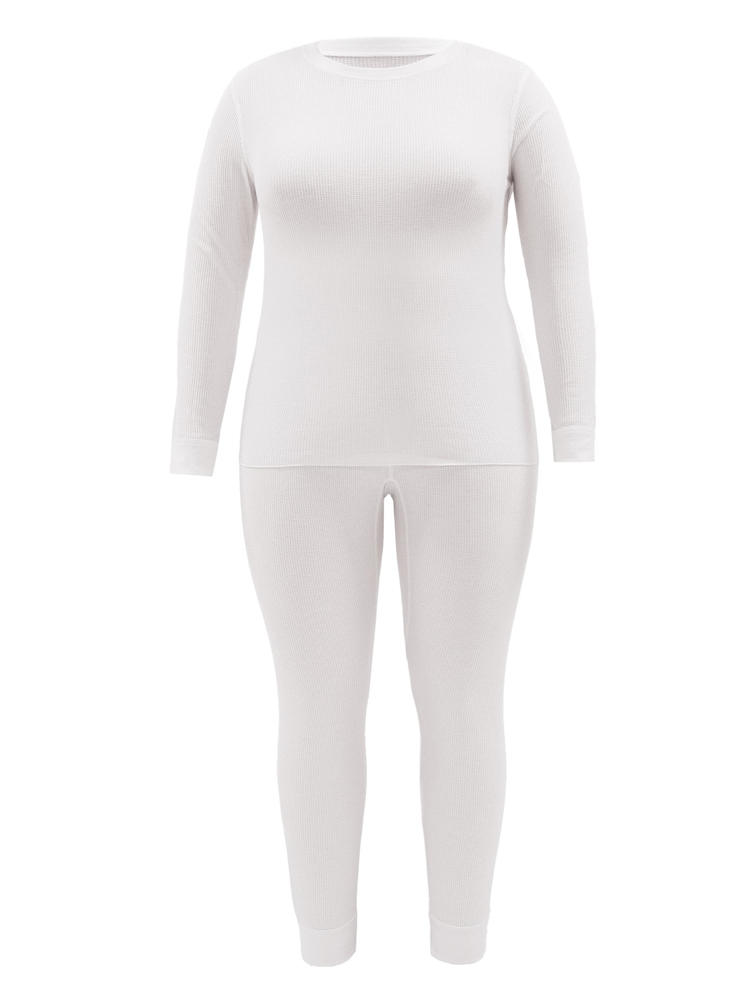 Fruit of the Loom Women's and Women's Plus Eversoft Waffle Top and Bottom Thermal Set