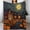 Flannel Blanket Ghost House Ginger Cat gateturtlesblanket 30"x40" 1, variant on GXFC Halloween Witch Cats blanket, comfortable and soft, warm casual blanket, printed design, winter sofa dormitory home decoration, must-have travel product. Size is 50x60 inches.