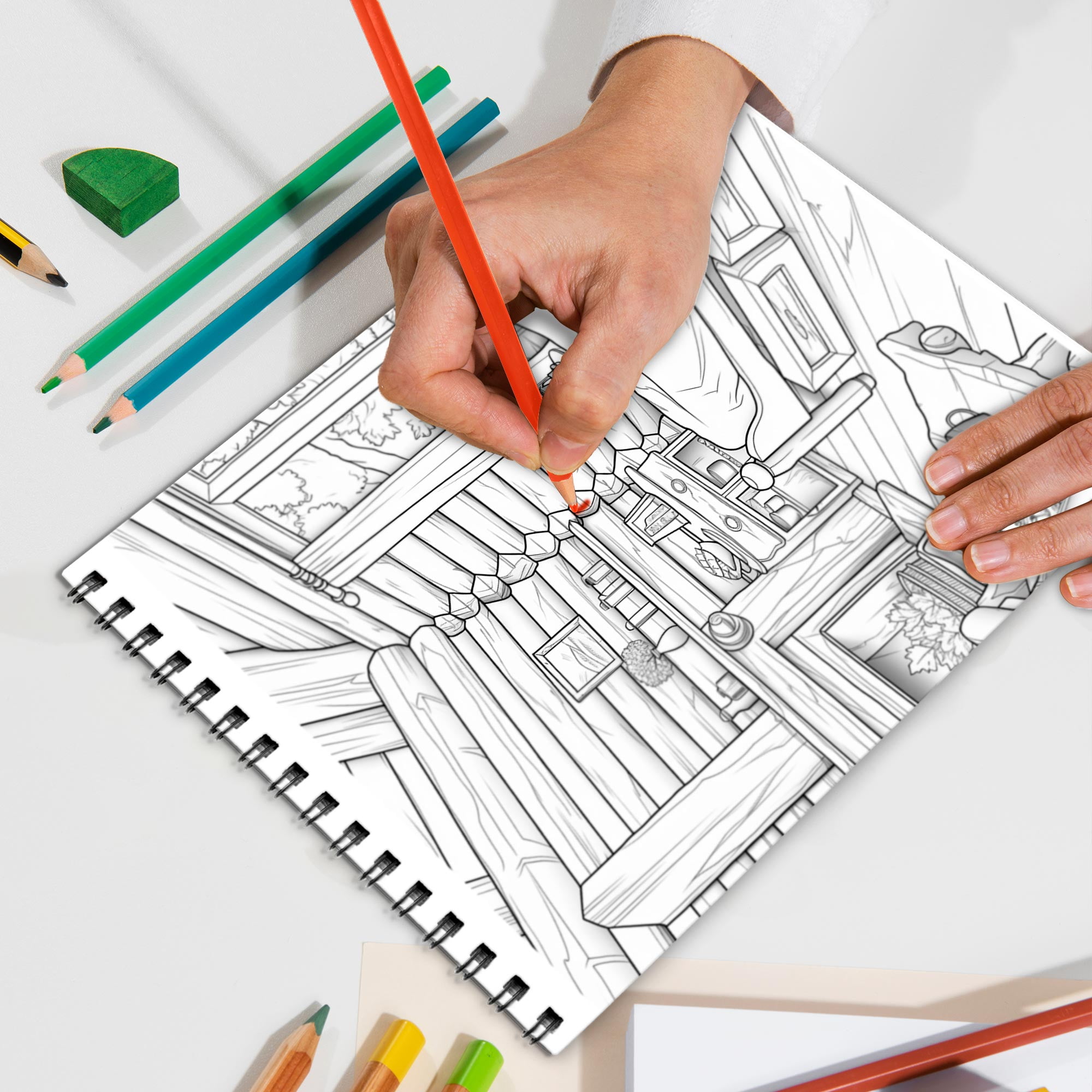 TPLHOUSE Jumbo Christmas Coloring Book Spiral Bound for Adult, Premium Cover