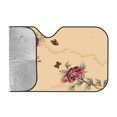 thumbnail image 2 of ZICANCN Car Sun Shades Front Windshield, Floral Watercolor Automotive Front Window Sun Shield Visor, Small Size, 2 of 9