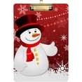 thumbnail image 2 of FMSHPON Christmas Snowman Snowflake Clipboard Hardboard Wood Nursing Clip Board and Pull for Standard A4 Letter 13x9 inches, 2 of 5