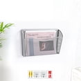 thumbnail image 4 of Tools Clearance Sale, Wall Storage Silver File Holder 1Pcs Hanging File Organizer Magazine Document Paper Holders, Wall Storage Silver, By Meiiso, 4 of 6