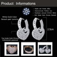 thumbnail image 4 of Romantic 585 Rose Gold CZ Love Heart Hoop Earrings Necklace Fashion Jewelry Set, 4 of 8