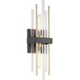 thumbnail image 1 of Progress Lighting Orrizo Modern Two-Light Wall Sconce Matte Black Clear Glass, 1 of 7