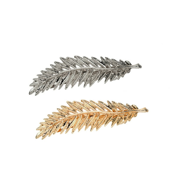 LOLIPPYY 4-Piece Leaf-Shaped Hair Clips Set in Assorted Colors Vintage Style for Women’s Everyday Fashion Accessories