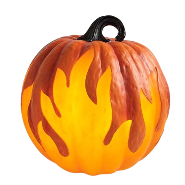 Linterna de calabaza para Halloween, funciona con pilas, Jack O Lantern, recuerdo de fiesta de calabaza iluminado con llama para decoración del hogar de Halloween