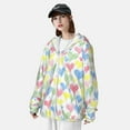 thumbnail image 3 of Fuzoiu Hand Drawn Colored Hearts Print Unisex Sun Protection Hoodie,UPF 50+ Light Jacket,Full Zip Sun Protection Hoodie,Long Sleeve Sun Shirts,for Outdoor Activities-X-Large, 3 of 7