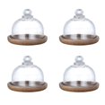 thumbnail image 1 of Multifunctional Mini Dessert Serving Stand Cake Dish with Dome Lid Platter Cake Plate for Home Hotels(4Pcs), 1 of 6