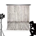 thumbnail image 2 of ABPHOTO Polyester White Gray Photo Backdrops Wooden Wall Photo Booth with Floor Props Background for Professional Photography 5x7ft, 2 of 4