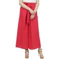 thumbnail image 1 of Phagun Pantalon Harem Pêcheur Rose Uni pour Femmes Taille Auto-Nouée Tenue Décontractée-TTTG, 1 of 7