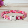 thumbnail image 3 of SPRING PARK Dog Collar Zinc Alloy Buckle Floral Print Tie Available in Adjustable Sizes for Small Medium Large Dogs, 3 of 7