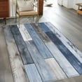 thumbnail image 3 of Blue Brown Farmhouse Area Rug 4x6 Washable Rug Non Slip Vintage Wooden Country Large Area Rug Indoor Floor Carpet for Entryway Bedroom Kitchen Living Room Home Office Dining Room Nursery, 3 of 8