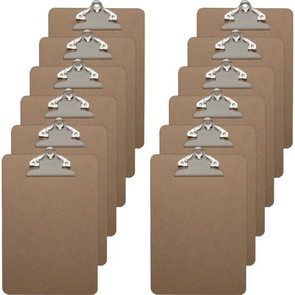 Business Source, BSN16506BX, Standard Metal Clip Clipboard, 12 / Box, Brown