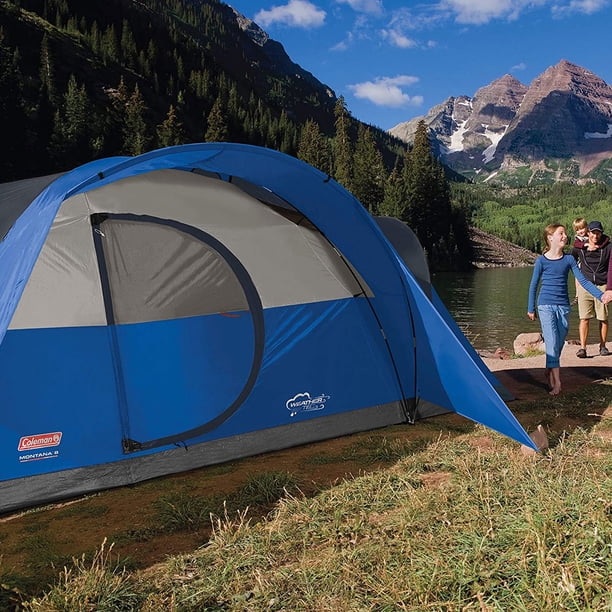 Coleman Montana Spacious 8 Person Cabin Camping Tent w/ Hinged