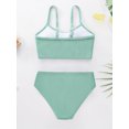 thumbnail image 6 of GYRATEDREAM Girls Swimsuits 2 Piece Bikini Set Spaghetti Strap High Waisted Bathing Suit Girls' Swimwear with Chest Pad, 6 of 6