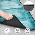 thumbnail image 3 of Cauagu Teal Turquoise Wood Pattern Car Floor Mat Set of 4,Car Carpet Mats Car Mats with Anti-Slip Backing & Driver Heel Pad Universal Fit for Cars/Trucks/SUV/Vans, 3 of 6