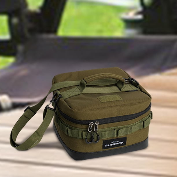 Bolsa térmica para alimentos fríos y calientes, para hombres y mujeres, a prueba de fugas, reutilizable, cómoda, para senderismo, oficina y acampada Verde