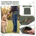 thumbnail image 5 of Dog Treat Pouch, Canvas Waterproof Portable Green, 1 Pack Hanging Pet Training Snack Bag, for Outdoor Walking Puppy Training Dog Behavior Reward Travel Park Use, 5 of 5