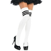 Way To Celebrate Halloween Bow Top Thigh Highs, White & Black, One Size