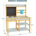 thumbnail image 3 of ChaoLink Outdoor Wood Mud Kitchen & Potting Bench, Kids Gardening Playset w/Planter Box, Sink & Storage Shelf, 3 of 6