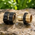 thumbnail image 6 of Garden Hose Connector Quick Connect Set, Brass Heavy Duty, Leakproof Water Hose Fitting, 6 of 7