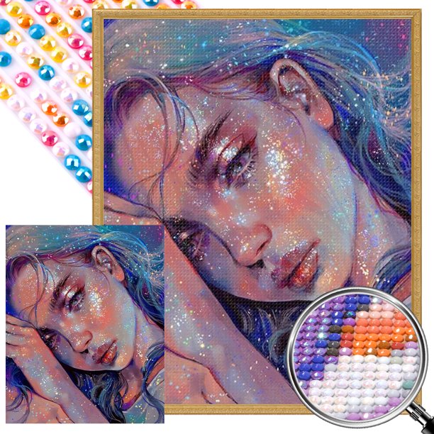 ZQS606-AB Diamante AB parcial Diamante las estrellas Serie personajes belleza Diamante resina 40 * 50 CM Tamaño del lienzo 45 * 55 cm