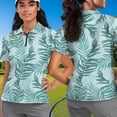 thumbnail image 4 of Uorisanigo Leaf Couple Matching Outfit Golf Shirts for Men Women Short Sleeve 1/4 Zip Up Quick Dry Summer Tennis Shirts Size S Lightweight Casual Collared Athletic Tops, 4 of 8