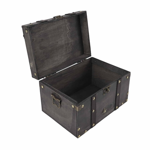 Vintage Wooden Storage Box, Antique Wooden Box Wooden Storage Box With Lock Treasure Box With Password Lock Treasure Chest Film And Television Shooting Props