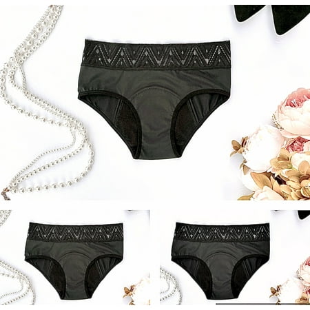 

Women s Period Underwear Ladie s Panties 3 PACK Absorbs 5 Tampons of Flow